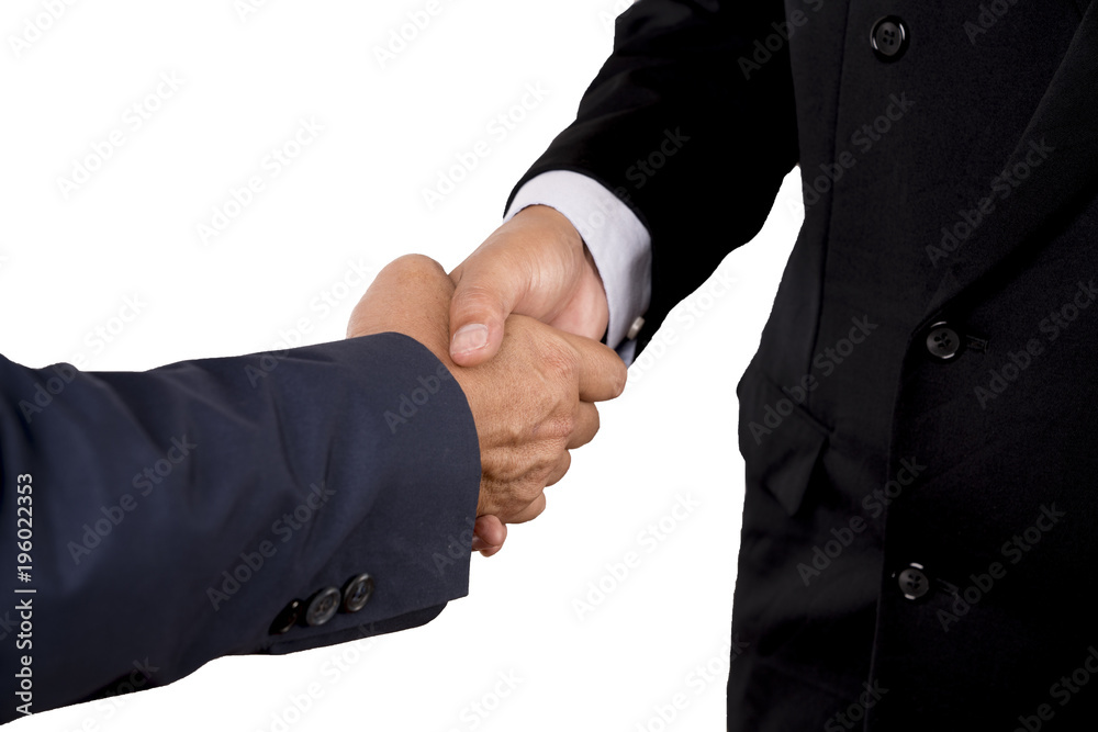 Obraz premium Businessman shaking hands.Business,meeting,negotiating,good deal,success,agreement concept.With clipping path.