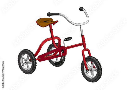 red child bicycle vector