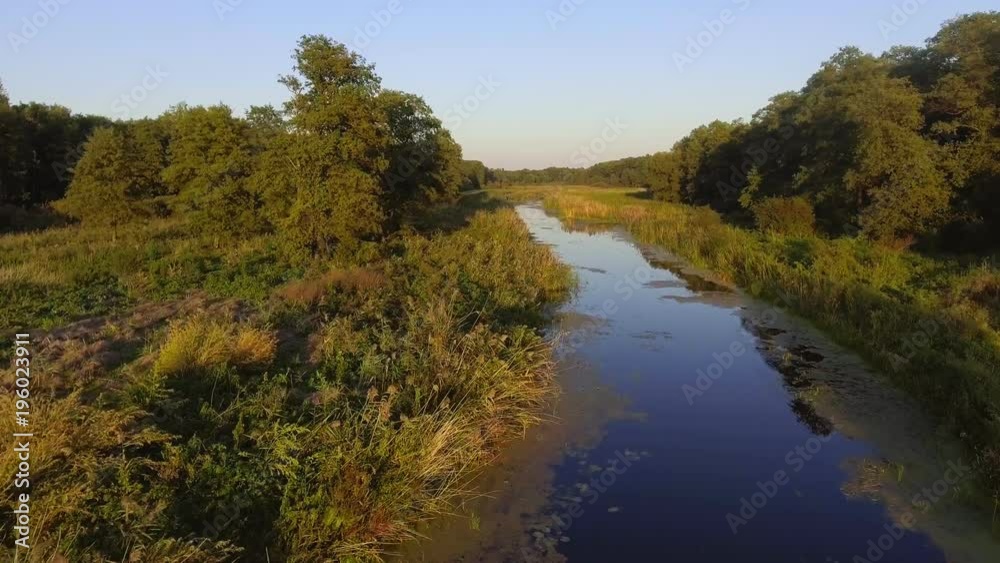 Aerial View. Flying over the beautiful River and beautiful forest. Aerial View. Flying over the beautiful River and beautiful forest.