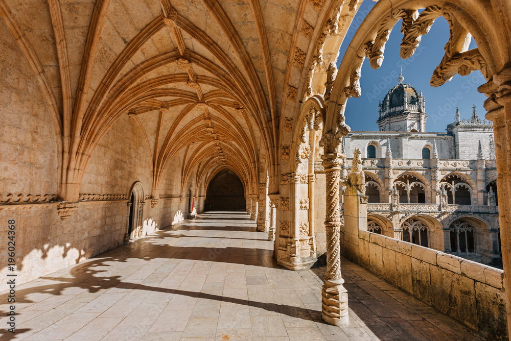Jeronimos monastery in Lisbon, Portugal - obrazy, fototapety, plakaty 