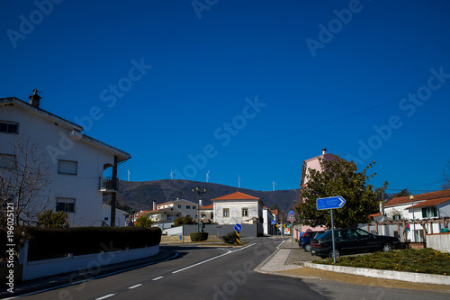 view on the street in village Castanheira da Pera, Portugal © Natalia Mylova