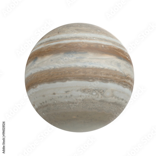 Fototapeta Naklejka Na Ścianę i Meble -  Jupiter Planet on white. 3D illustration