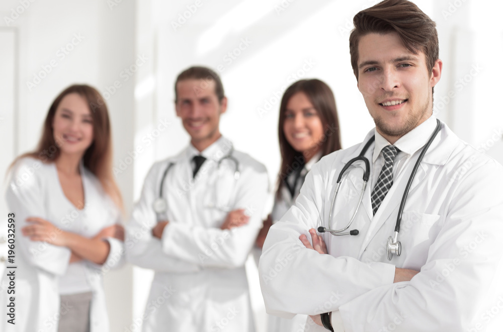 closeup.successful doctors of his colleagues