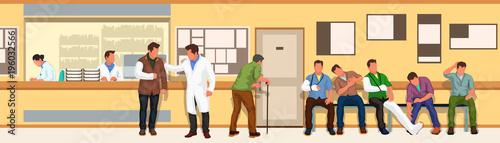 wide picture of hospital room