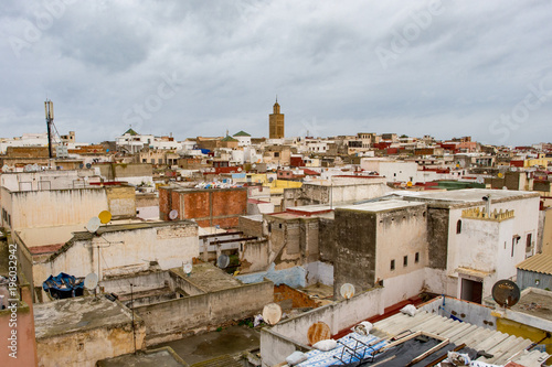 View on the roofs of  medina in Sale, Morocco