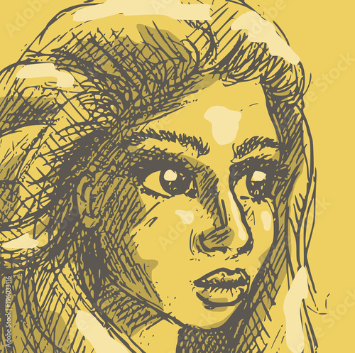 Portret van jonge vrouw