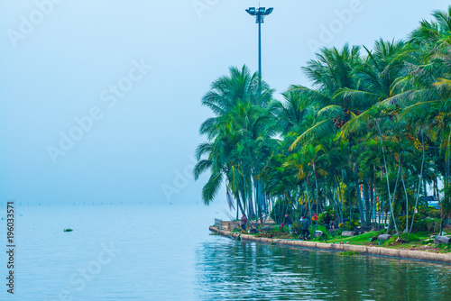 Kwan Phayao lake in winter season photo