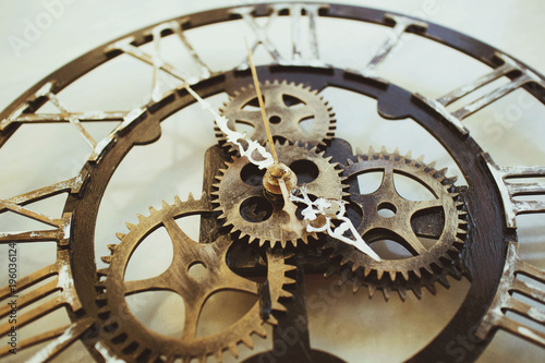 Wallpaper Mural mechanisms clock on a white background Torontodigital.ca