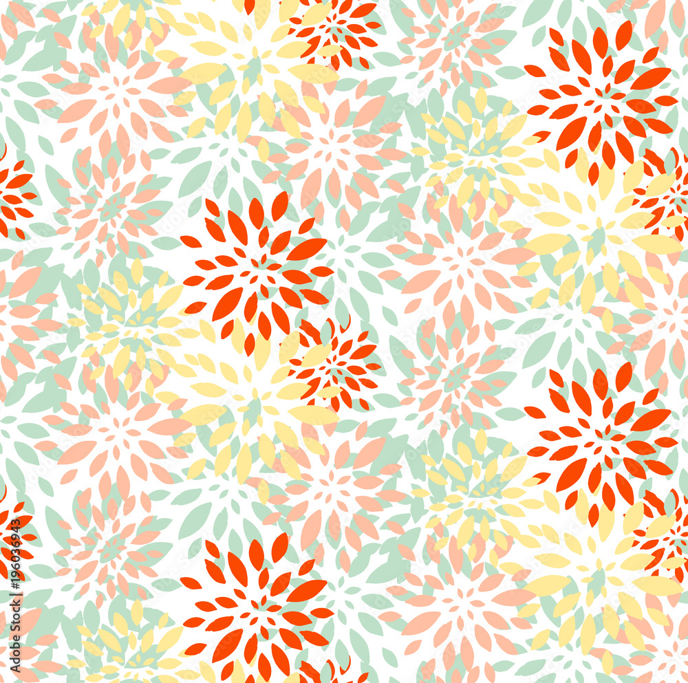 Abstract floral elegant seamless vector pattern