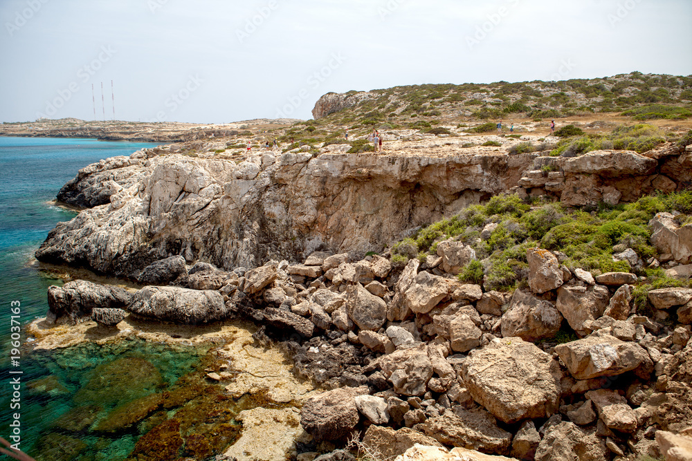 Cyprus. the town of Protaras. Mediterranean sea. Break. the collapse of the Bank