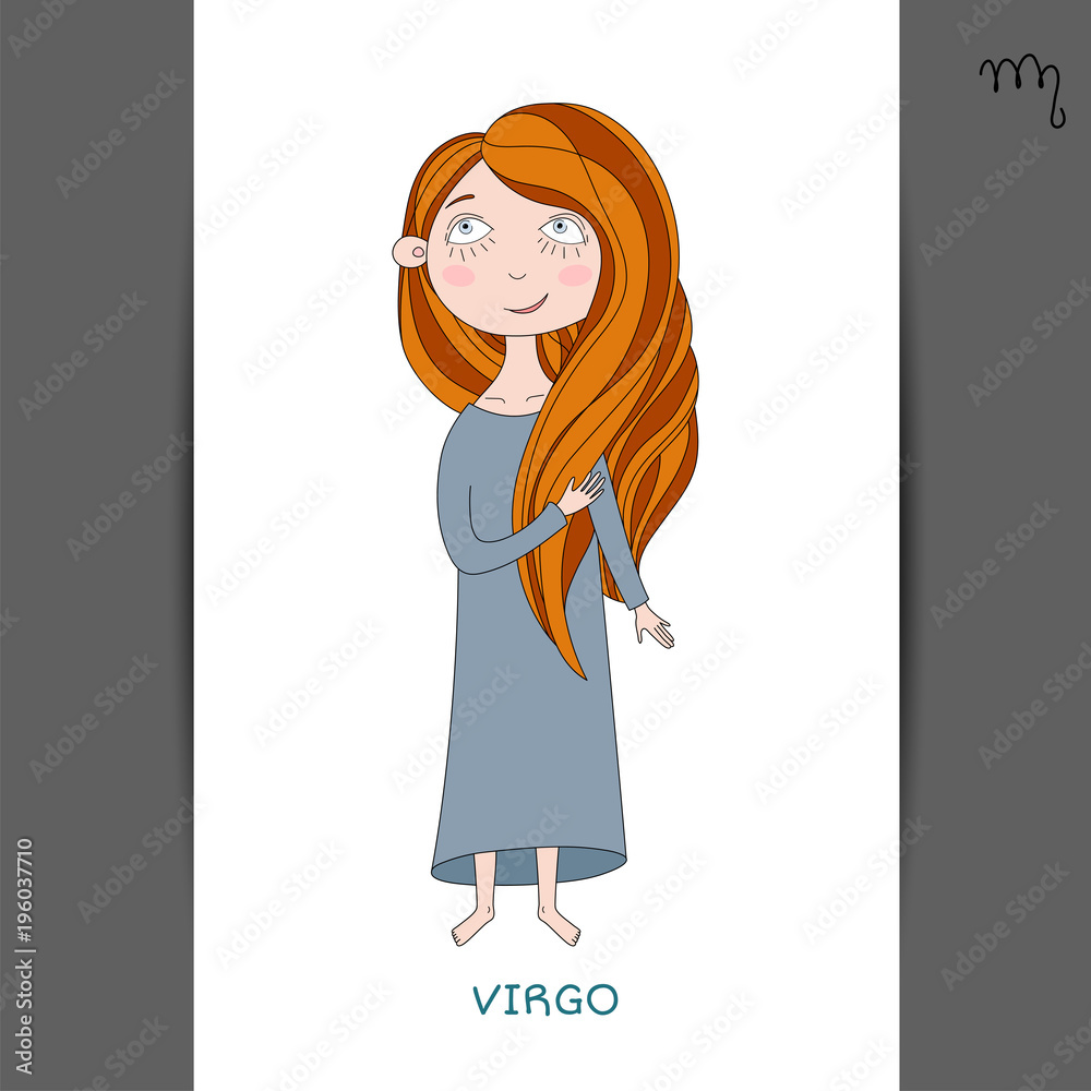 cute girl in the form of zodiac sign. Virgo cute girl in the form of zodiac sign. Virgo