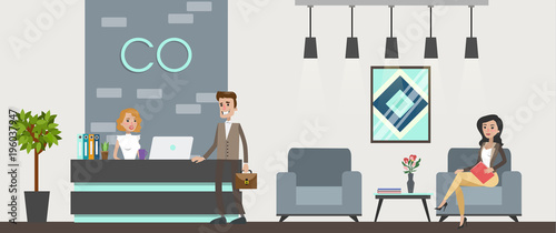 Office interior building.