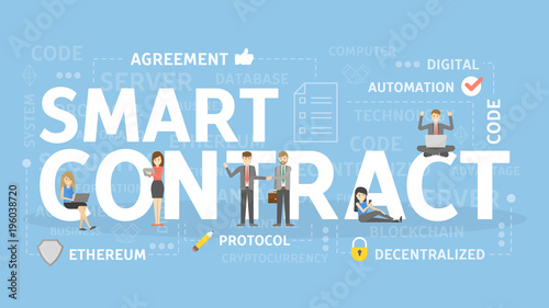 Smart contract concept.