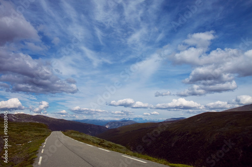 road against the sky