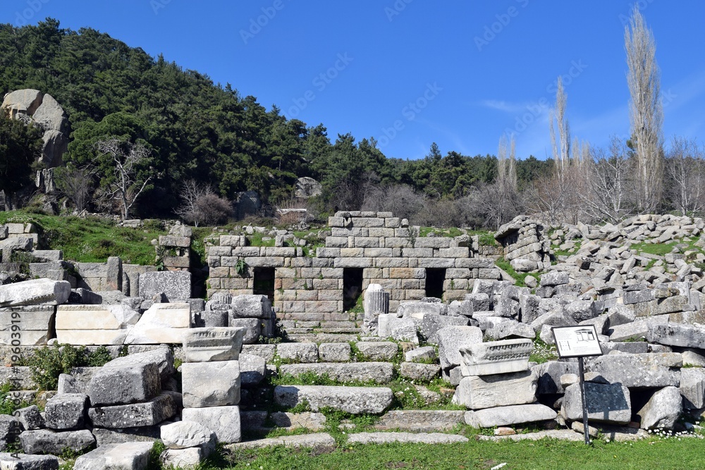 The city is ancient.Ruins of the ancient Roman city.Labranda.Milas.Turkey