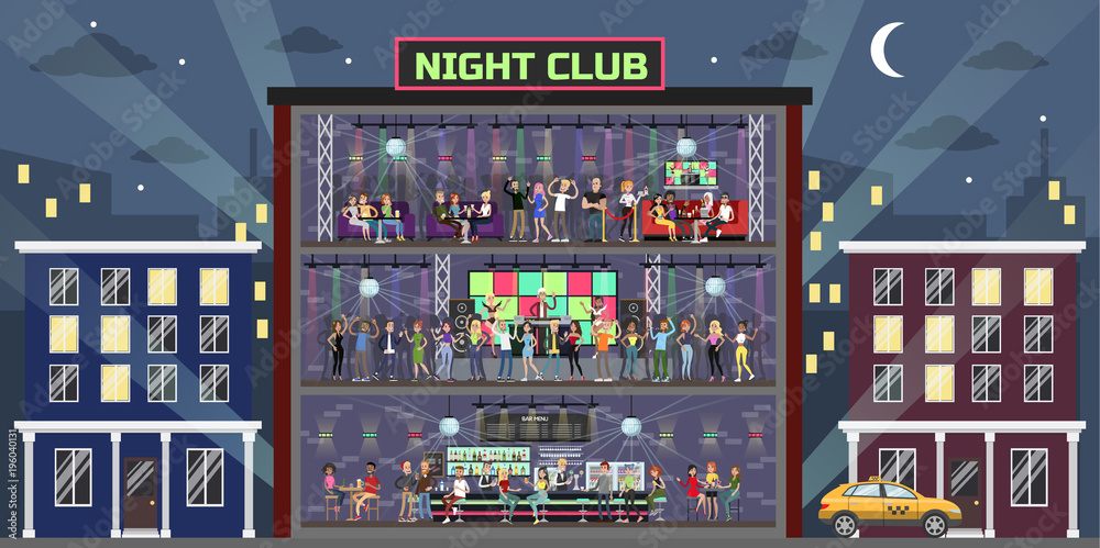 Night club set.