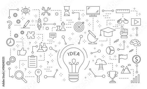 Idea icons set.