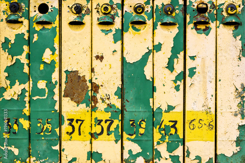 Old weathered iron mailboxes © Taigi