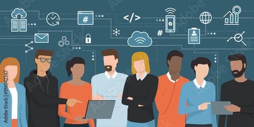 Developers and IT professionals working together