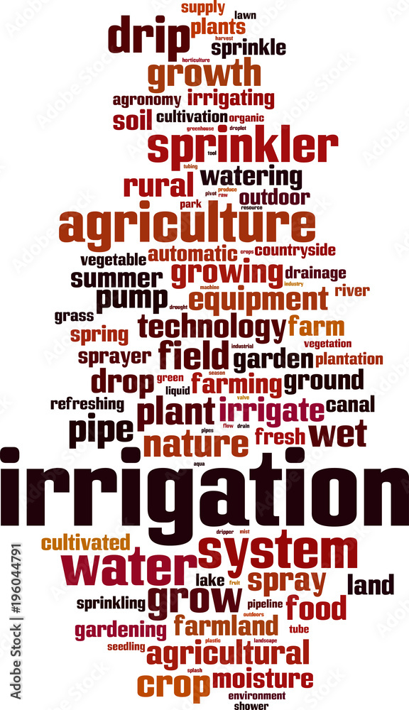Obraz premium Irrigation word cloud