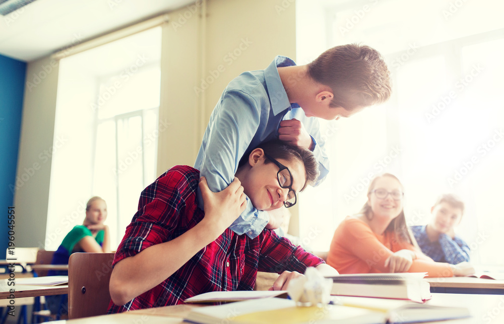 student boy suffering of classmate mockery student boy suffering of classmate mockery