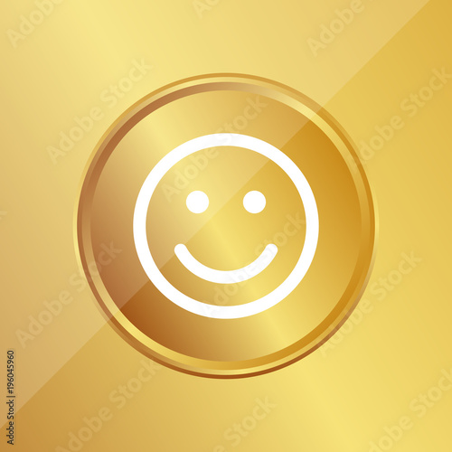 Gold Medaille - glückliches Gesicht