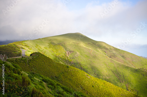 Foggy landscape on Paul da Serra plateau, Madeira, Portugal