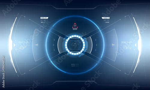 Sci-Fi Virtual Reality Technology Hud Screen Design