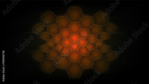 beehive complex major cyber computer technology abstract background