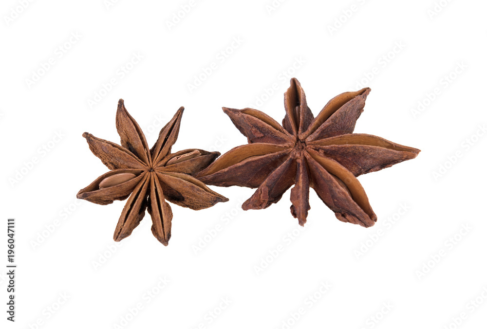 anise on white background