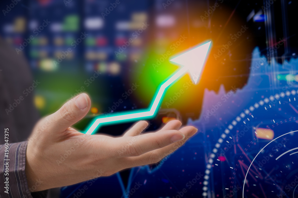 Stock market digital graph chart on LED display concept. A large display of daily stock market price and quotation. Indicator financial forex trade education background. Stock market digital graph chart on LED display concept. A large display of daily stock market price and quotation. Indicator financial forex trade education background.