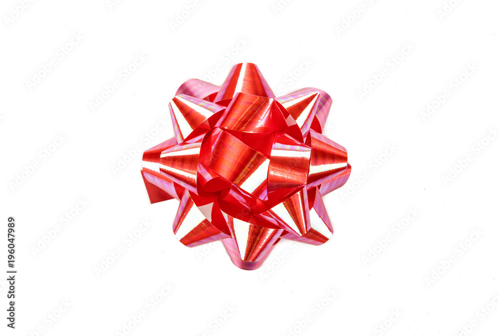 red glossy ribbon for gift boxes isolated red glossy ribbon for gift boxes isolated