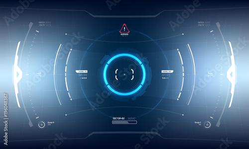 Sci-Fi Virtual Reality Technology Hud Screen Design