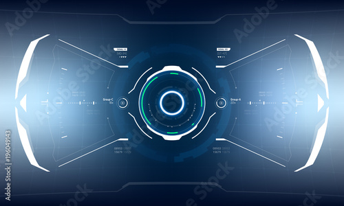 Sci-Fi Virtual Reality Technology Hud Screen Design