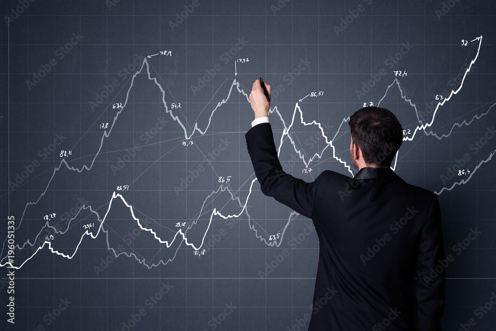 Businessman with chart Businessman with chart