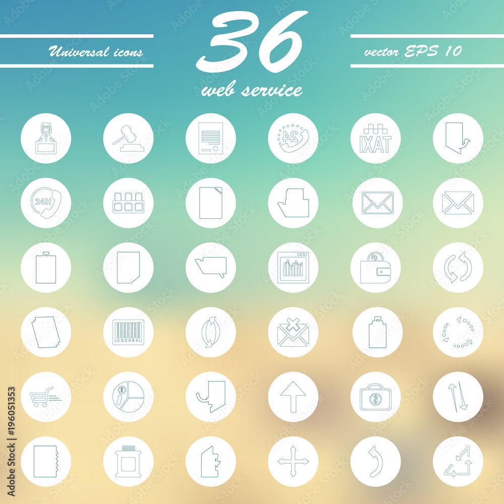 Fototapeta premium service line Icons Vector set