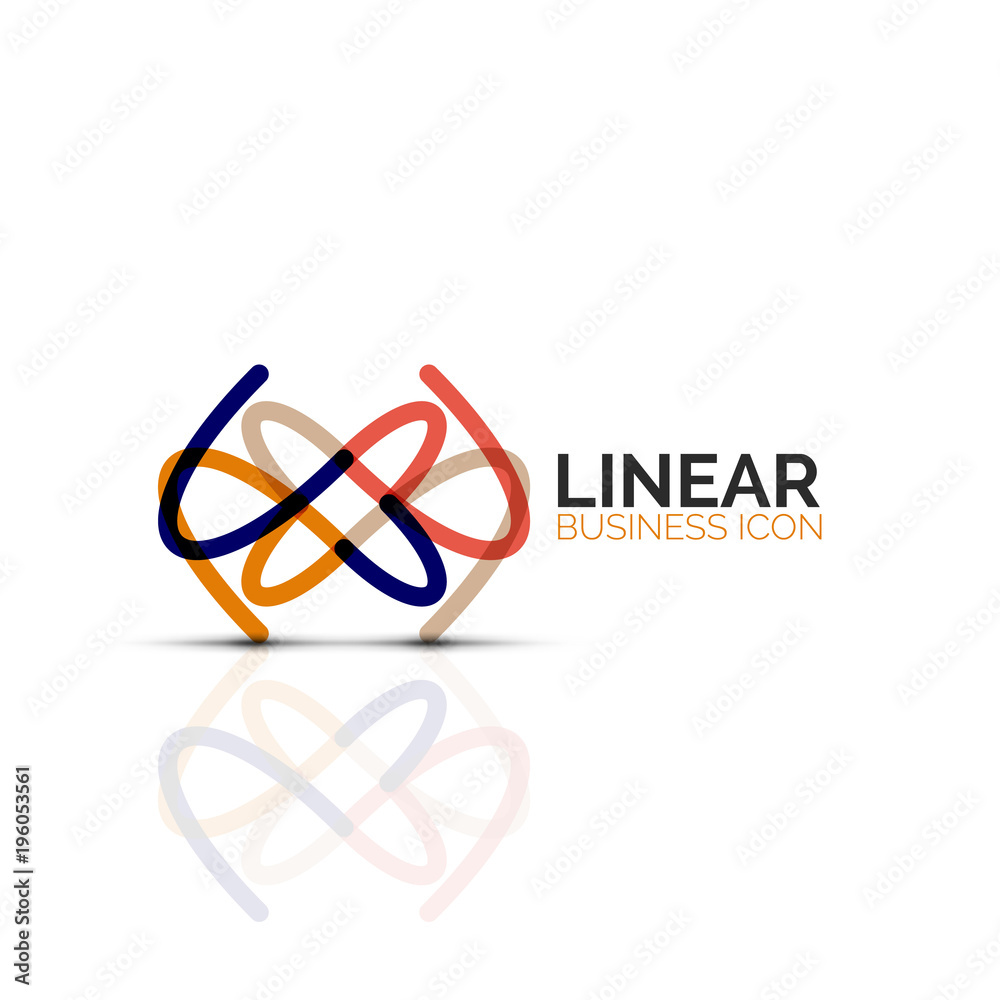 Abstract flower or star minimalistic linear icon, thin line geometric flat symbol for business icon design, abstract button or emblem Abstract flower or star minimalistic linear icon, thin line geometric flat symbol for business icon design, abstract button or emblem