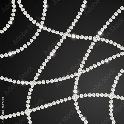 Pearl. Jewelry. Threads. Garlands. Decoration. Abstract background. Gems. Luxurious. Wealth.