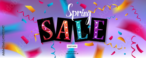 Spring sale banner