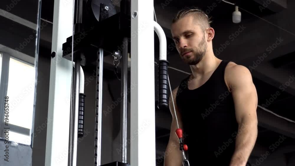 athlete doing exercises on the triceps athlete doing exercises on the triceps