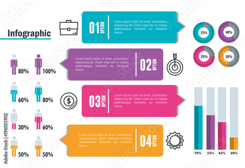 business infographic template icons vector illustration design