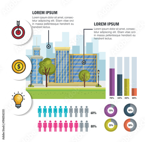 business infographic template icons vector illustration design