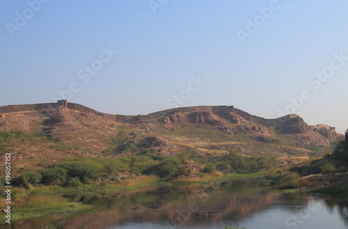 Mehrangarh Fort outer defence wall Jodhpur India © tktktk