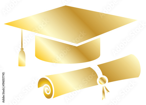 Gilded Graduation gold vector eps 10 photo