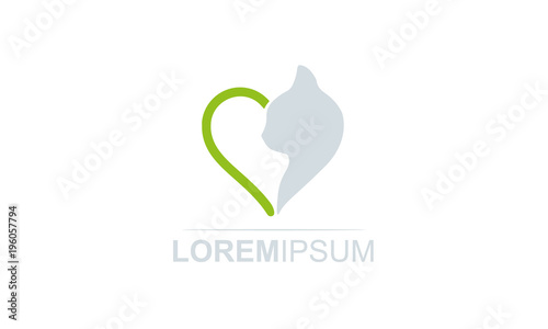 Veterinary Petshop Pet Logo With A Cat