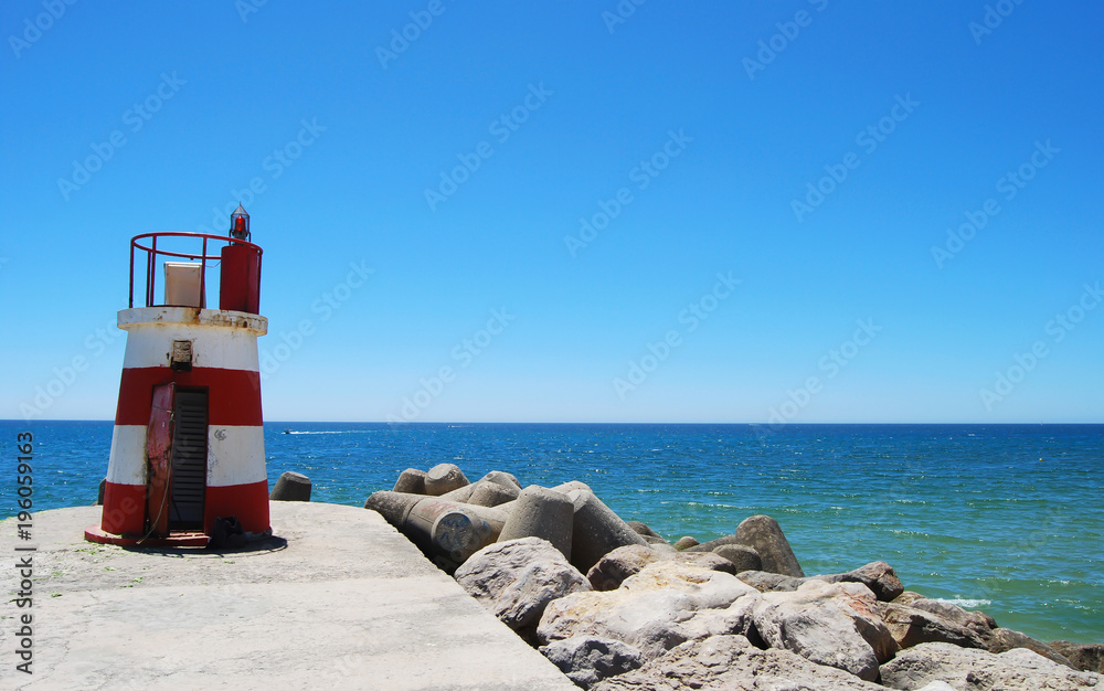 Lighthouse on the Tavira Island, Algarve,Portugal
