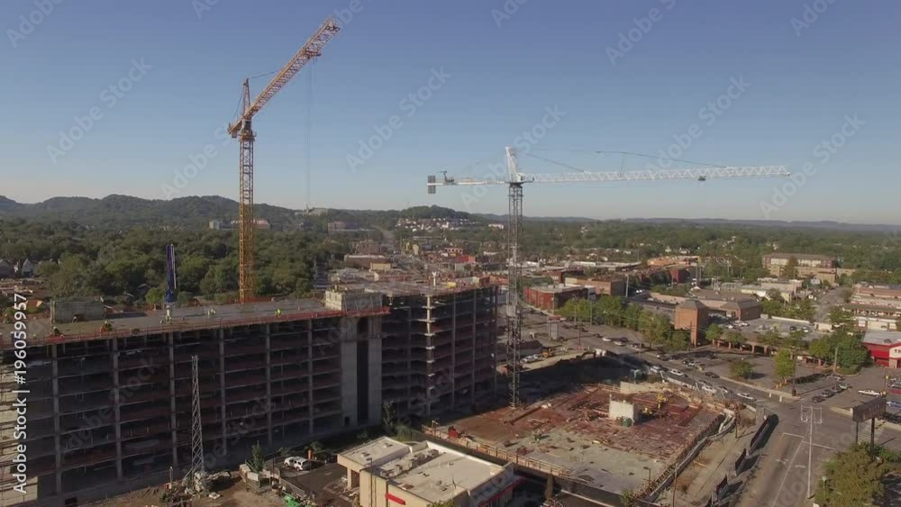 Time Lapse Orbiting Tower Cranes in Nashville Time Lapse Orbiting Tower Cranes in Nashville
