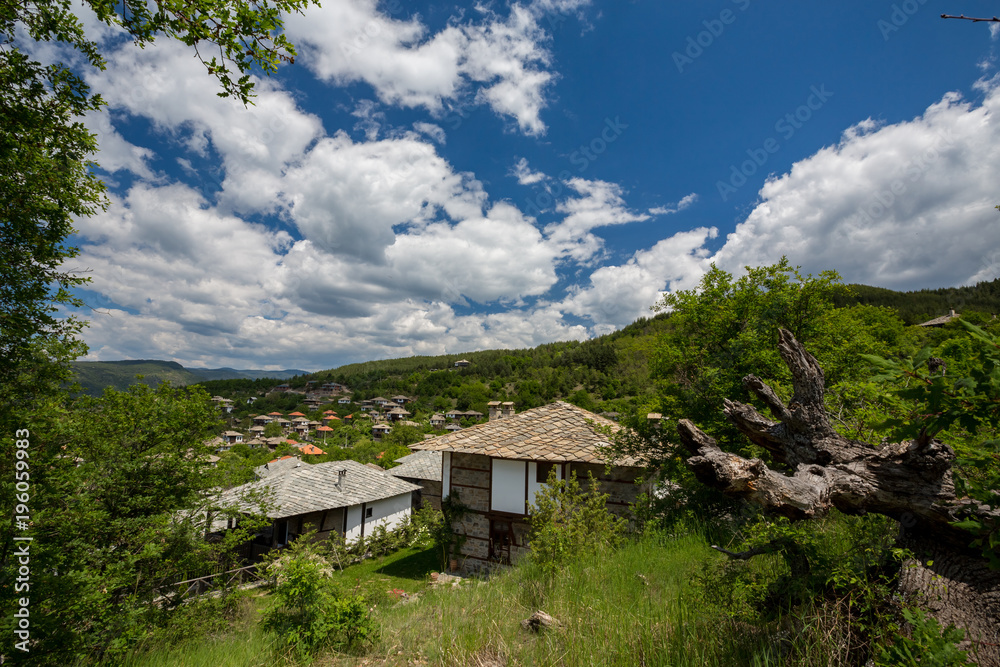 Picturesque elevated view at Leshten, Bulgaria Picturesque elevated view at Leshten, Bulgaria