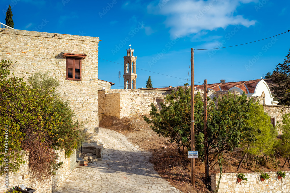 Naklejka premium The traditional mountain village of Kato Drys. Larnaca District Cyprus
