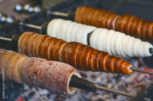Canvas Print Trdelnik or trdlo is traditional Czech sweet